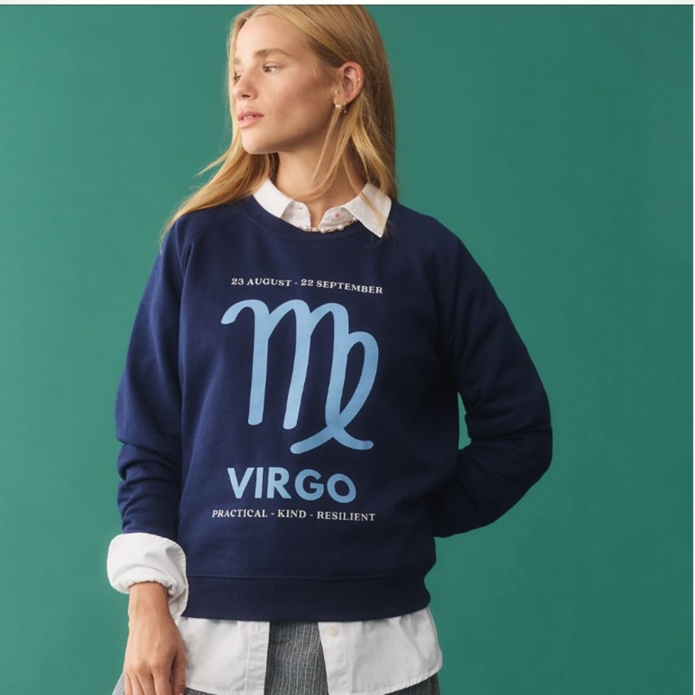 Anthropologie The Zodiac Sweatshirt by Catherine O'Sullivan: Virgo